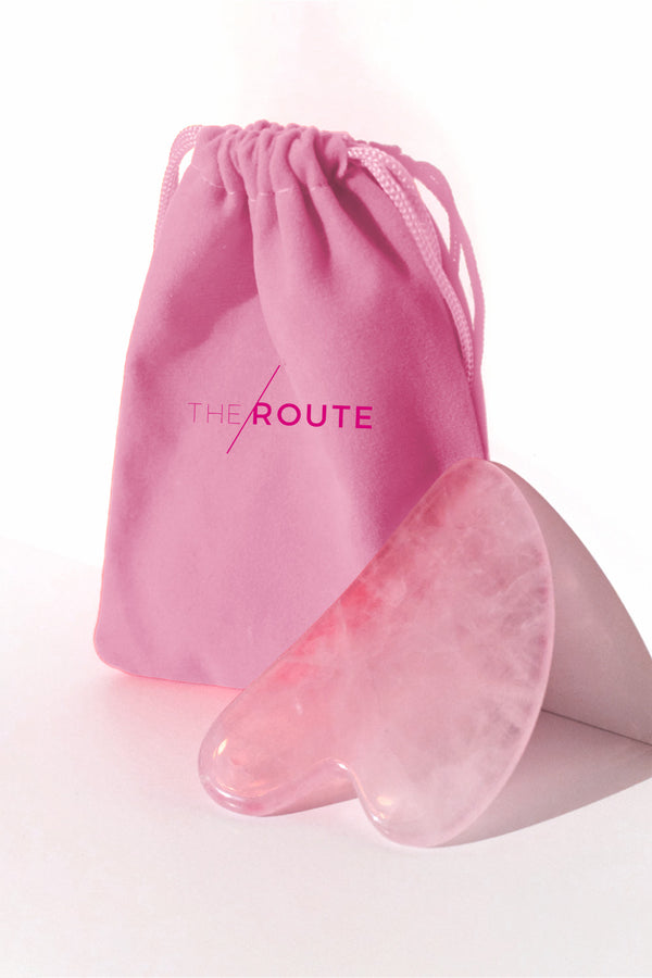 The Bestie -Rose Quartz Gua Sha Facial Sculpting Stone Tool