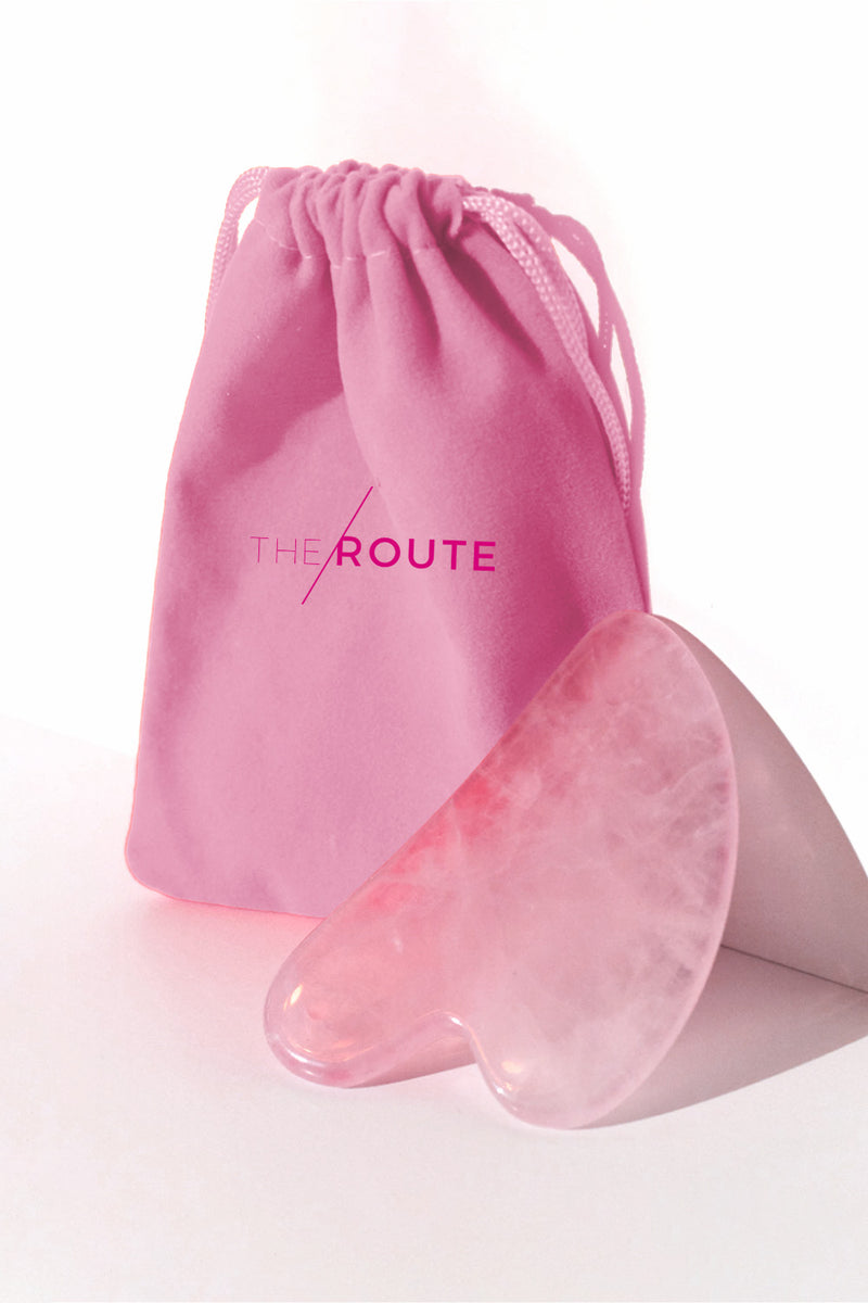 The Bestie -Rose Quartz Gua Sha Facial Sculpting Stone Tool
