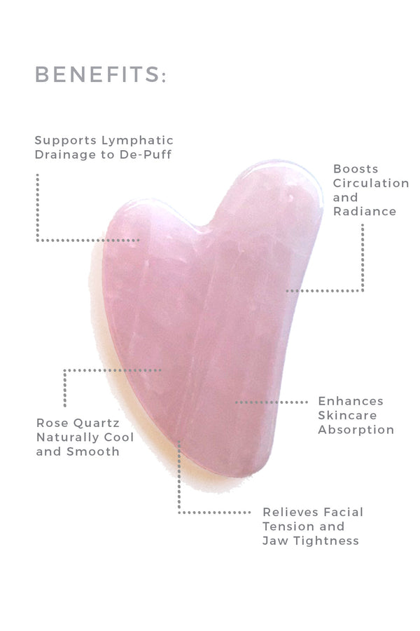 The Bestie -Rose Quartz Gua Sha Facial Sculpting Stone Tool