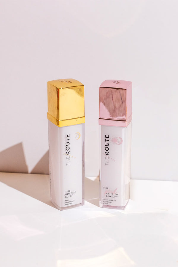 THE POWER PAIR SERUM DUO - THE PINK PEPTIDE BOOST + THE GOLDEN RULE RETINOID